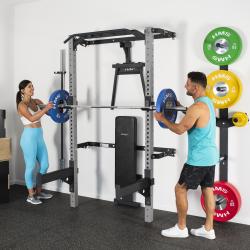 HMS KLT21 šedý Multifunkční posilovací stojan - Power Rack