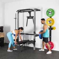 HMS KLT21 šedý Multifunkční posilovací stojan - Power Rack