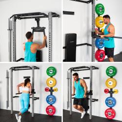 HMS KLT21 šedý Multifunkční posilovací stojan - Power Rack