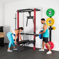 HMS KLT22 červený Multifunkční posilovací stojan - Power Rack