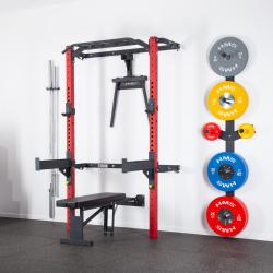 HMS KLT22 červený Multifunkční posilovací stojan - Power Rack