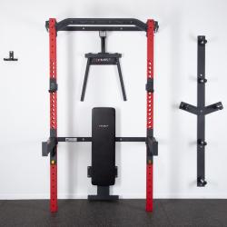 HMS KLT22 červený Multifunkční posilovací stojan - Power Rack