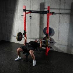 HMS KLT34 červený Multifunkční skládací posilovací stojan - Power Rack