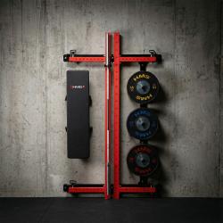 HMS KLT34 červený Multifunkční skládací posilovací stojan - Power Rack