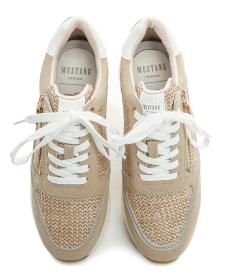 Mustang 1358-316-4 béžové dámské polobotky na klínku