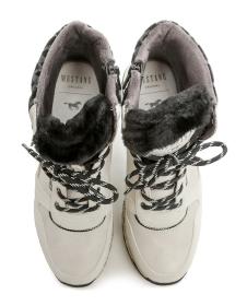 Mustang 1364-503-203 bílá dámská nadměrná zimní obuv