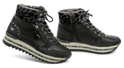 Mustang 1364-503-9 černá nadměrná dámská zimní obuv