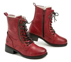Mustang 1402-601-5 červená dámská zimní obuv