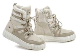 Mustang 1446-603-4 béžové dámska zimná obuv