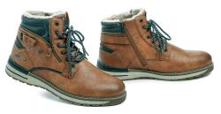 Mustang 15M001100200 hnědé pánské nadměrné zimní boty