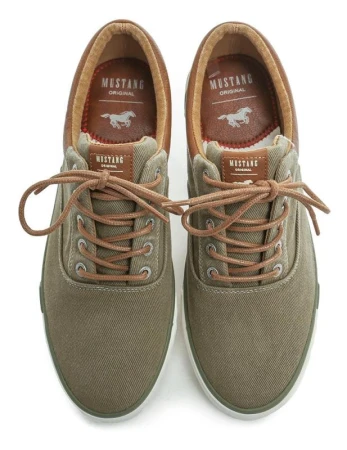 Mustang 4072-315-777 khaki pánské polobotky