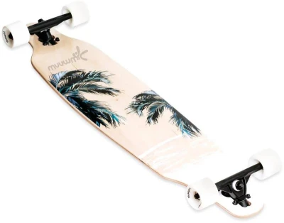 MUUWMI Longboard ABEC 7 BEACH skateboard s grafikou