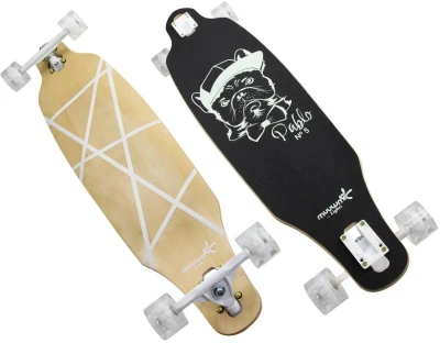 MUUWMI Longboard ABEC 7 PABLO skateboard svítí ve tmě LED Světlo