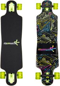 Muuwmi Longboard Compact ABEC 7 Neon se svítícími kolečky
