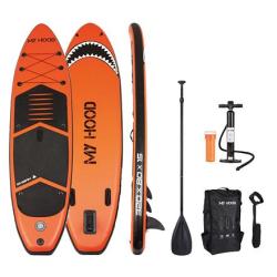 My Hood 708016 Shark oranžový paddleboard set s pádlem a pumpou My Hood 708016 Shark oranžový paddleboard set s pádlem a pumpou
