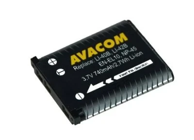 Avacom Náhradní baterie Olympus Li-40B, Li-42B, Fujifilm NP-45, Nikon EN-EL10 Li-ion 3.7V 740mAh 2.7Wh AVA Avacom Náhradní baterie Olympus Li-40B, Li-42B, Fujifilm NP-45, Nikon EN-EL10 Li-ion 3.7V 740mAh 2.7Wh AVA