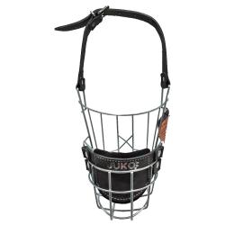 Náhubek zinek/kůže knírač střední - pes