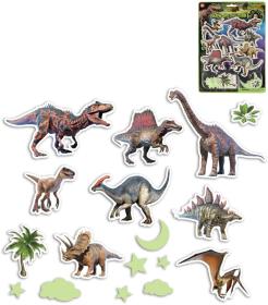 Nálepky Dinosauři + noční obloha nástěnná dekorace ve tmě svítící