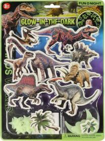 Nálepky Dinosauři + noční obloha nástěnná dekorace ve tmě svítící