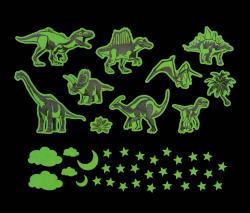Nálepky Dinosauři + noční obloha nástěnná dekorace ve tmě svítící
