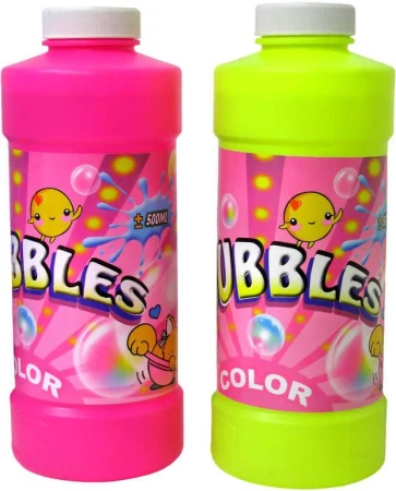 Náplň náhradní 500 ml do bublifuku plastová láhev 2 barvy Náplň náhradní 500 ml do bublifuku plastová láhev 2 barvy