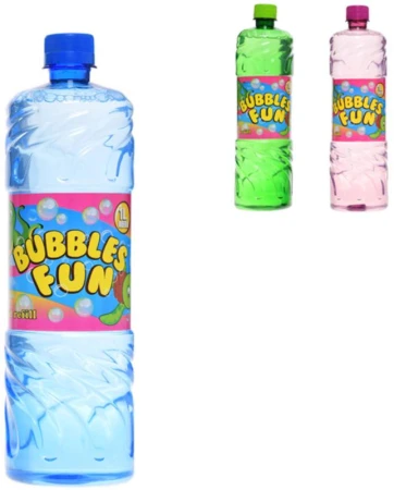 Náplň náhradní do bublifuku 1 litr v plastové láhvi 3 barvy Náplň náhradní do bublifuku 1 litr v plastové láhvi 3 barvy