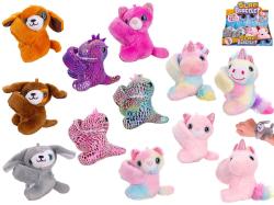 Náramek baby svinovací se zvířátkem s rolující páskou 4 druhy 3 barvy