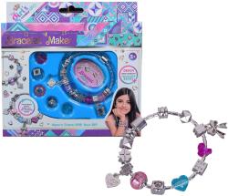 Náramek stříbrný s přívěsky s doplňky plast 2 druhy v krabičce