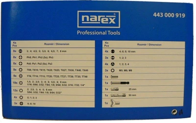 Narex Sada bitů 1/4[34] 100 ks