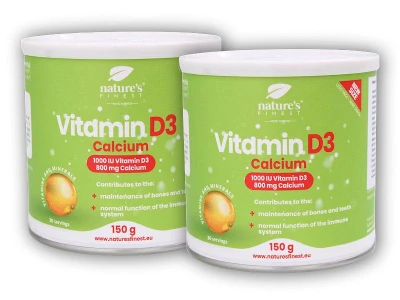 Natures Finest 2x Vitamin D3 + calcium 150g Natures Finest 2x Vitamin D3 + calcium 150g