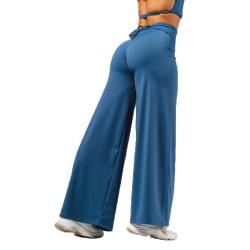 Nebbia Deni x NEBBIA Flared nohavice s vysokým pásom 312 IBA S - modrá (VÝPREDAJ)