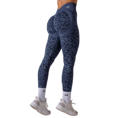Nebbia Kompresní push-up legíny s leopardím vzorem PRIMAL 849