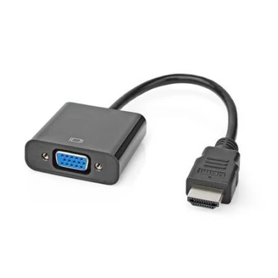 Nedis CCGB34900BK02 - HDMI™ – VGA Kabel | Konektor HDMI™ - VGA Zásuvka + 3,5mm výstup | 0,2 m | Černá barva Nedis CCGB34900BK02 - HDMI™ – VGA Kabel | Konektor HDMI™ - VGA Zásuvka + 3,5mm výstup | 0,2 m | Černá barva