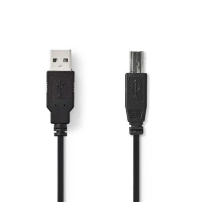 Nedis CCGB60100BK20 - USB 2.0 kabel | A Zástrčka - B Zástrčka | 2 m | Černá barva Nedis CCGB60100BK20 - USB 2.0 kabel | A Zástrčka - B Zástrčka | 2 m | Černá barva
