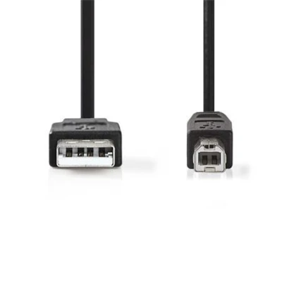 Nedis CCGB60100BK30 - USB 2.0 kabel | A Zástrčka - B Zástrčka | 3 m | Černá barva Nedis CCGB60100BK30 - USB 2.0 kabel | A Zástrčka - B Zástrčka | 3 m | Černá barva