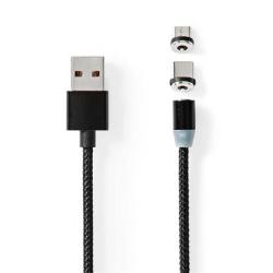 Nedis CCGB60630BK20 - USB 2.0 kabel | USB Micro-B Zástrčka / USB-C™ Zástrčka | 10 W | 2.00 m | Kulatý | Černá Nedis CCGB60630BK20 - USB 2.0 kabel | USB Micro-B Zástrčka / USB-C™ Zástrčka | 10 W | 2.00 m | Kulatý | Černá
