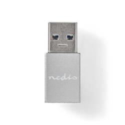 Nedis CCGB60925GY - USB-C Adaptér| USB 3.2 Gen 1 | USB-A Zástrčka | USB-C™ Zásuvka | 5 Gbps | Kulatý | Poniklované Nedis CCGB60925GY - USB-C Adaptér| USB 3.2 Gen 1 | USB-A Zástrčka | USB-C™ Zásuvka | 5 Gbps | Kulatý | Poniklované