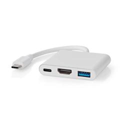 Nedis CCGB64770WT01 - USB Adaptér| USB 3.2 Gen 1 | USB-C Zástrčka | USB-A Zásuvka /USB-C Zásuvka / Výstup HDMI | 0.10 m| Nedis CCGB64770WT01 - USB Adaptér| USB 3.2 Gen 1 | USB-C Zástrčka | USB-A Zásuvka /USB-C Zásuvka / Výstup HDMI | 0.10 m|
