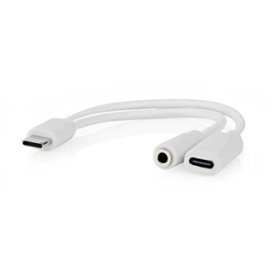 Nedis CCGB64922WT01 - USB-C Adaptér| | USB-C™ Zástrčka | USB-C™ Zásuvka / 3,5 mm Zásuvka | 0.10 m | Kulatý | Poniklované Nedis CCGB64922WT01 - USB-C Adaptér| | USB-C™ Zástrčka | USB-C™ Zásuvka / 3,5 mm Zásuvka | 0.10 m | Kulatý | Poniklované