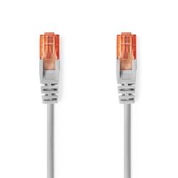 Nedis CCGL85230GY100 - Síťový Kabel CAT6 | RJ45 Zástrčka | RJ45 Zástrčka | U/UTP | 10.0 m | Kulatý | PVC | Šedá | Label
