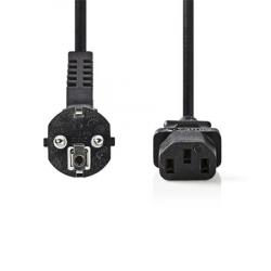 Nedis CEGB10000BK20 - Napájecí Kabel | Úhlová zástrčka Schuko - IEC-320-C13 | 2 m | Černá barva Nedis CEGB10000BK20 - Napájecí Kabel | Úhlová zástrčka Schuko - IEC-320-C13 | 2 m | Černá barva