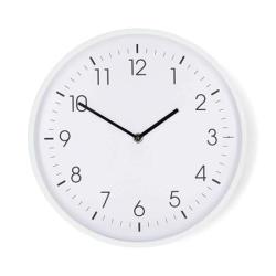 Nedis CLWA1226WT - Nástěnné hodiny | Průměr: 300 mm | Plast | Tichý pohyb | Bílá