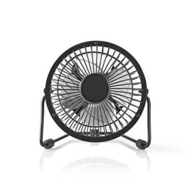 Nedis FNDK1BK10 - Kovový Mini Ventilátor | Průměr 10 cm | Napájení prostřednictvím USB | Černá barva Nedis FNDK1BK10 - Kovový Mini Ventilátor | Průměr 10 cm | Napájení prostřednictvím USB | Černá barva