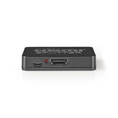 Nedis VSPL34002BK- HDMI Rozbočovač | 2 Porty port(s) | Vstup HDMI ™ | 2x výstup HDMI ™ | 4K@30Hz | 2.25 Gbps | Čierna Nedis VSPL34002BK- HDMI Rozbočovač | 2 Porty port(s) | Vstup HDMI ™ | 2x výstup HDMI ™ | 4K@30Hz | 2.25 Gbps | Čierna