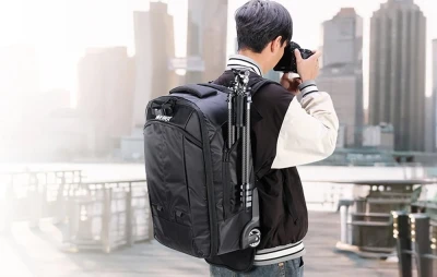 Neewer NW3300-G černý batoh na kolečkách s přihrádkami pro digitální zrcadlovku