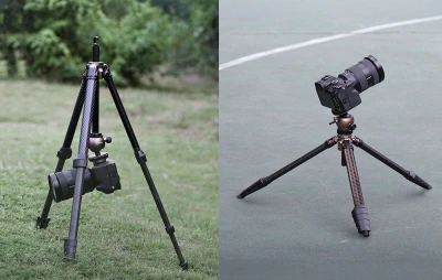 Neewer LT35 LITETRIP stříbrno-černý cestovní stativ z uhlíkových vláken s otočnou hlavou 360°