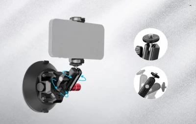 Neewer CA105 4.5 černý držák s přísavkou na fotoaparát nebo telefon