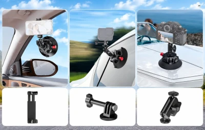 Neewer CA105 4.5 černý držák s přísavkou na fotoaparát nebo telefon