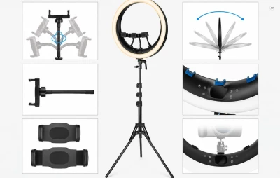 Neewer RP19H černo-bílé 19" kruhové světlo pro multi-streaming