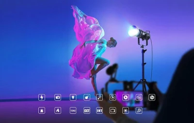 Neewer CB300C RGB černé LED svítidlo